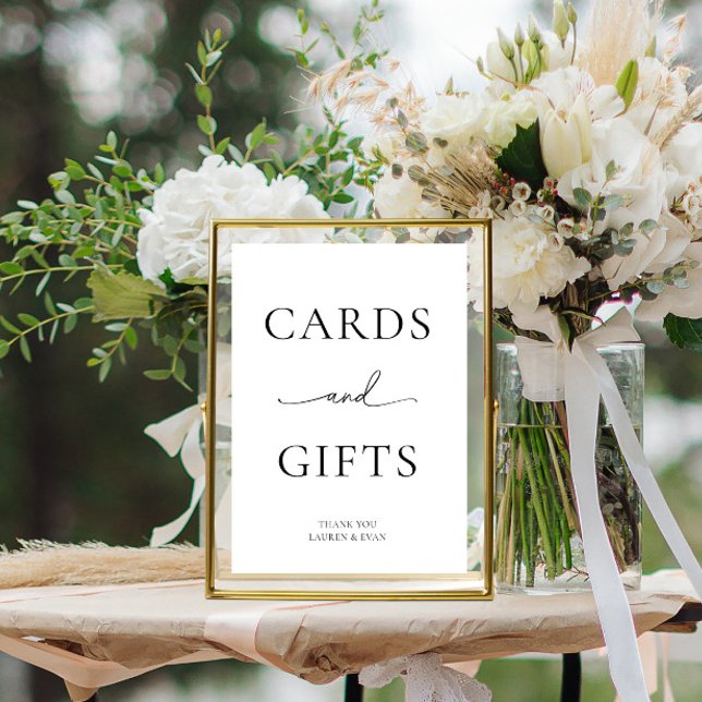 Minimikort och gåvor för svartvitt poster (Skapare uppladdad)