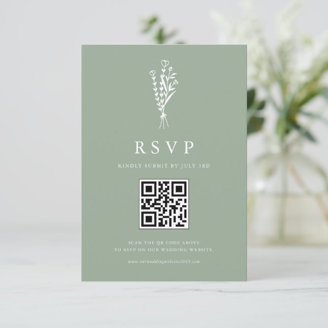 Minimikrav för botaniska sändningar Grönt QR-kod B OSA Kort (Stående Fram)