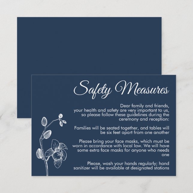 Minimikrav på blommigt eller moderna säkerhetsåtgä tilläggskort (Fram/baksida)