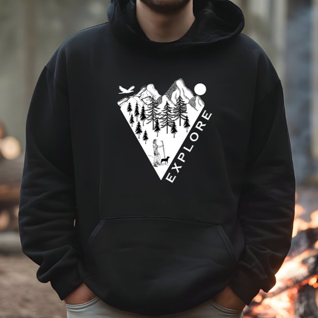 Minimiskog i landskapet gräs träd hoodie (Skapare uppladdad)