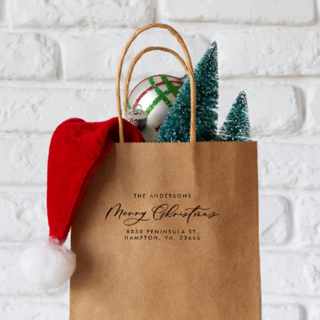 Minimiskript för den moderna eleganten Julens helg Stämpel (Skapare uppladdad)