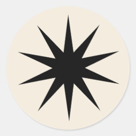 Minimistjärndekal Poshmark-säljare levererar Runt Klistermärke