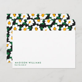 Minimiströmsflödor Trendig Modern Note Card- för S Anteckningskort