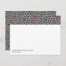 Minimiströmsflödor Trendig Modern Note Card- för S