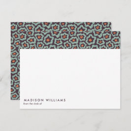 Minimiströmsflödor Trendig Modern Note Card- för S Anteckningskort