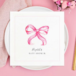 Minimivärde för babylift för elegant Rosa Bow Coqu Pappersservett