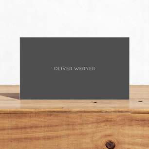 Minimivärde för mörk-grått av minimalistisk elegan visitkort