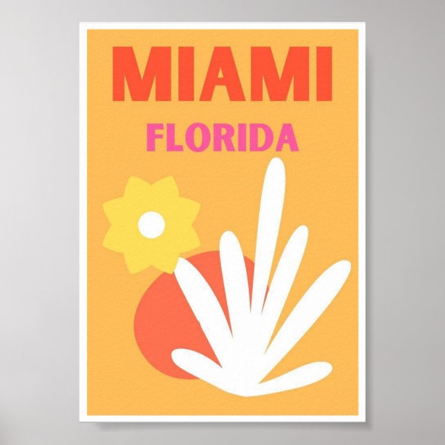 Miniplakat - Miami Florida Poster (Framsidan)