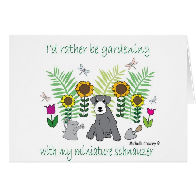 MiniSchnauzer Hälsningskort (Framsidan Horizontal)