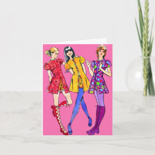 Miniskirts- och hotpantsfödelsedag kort