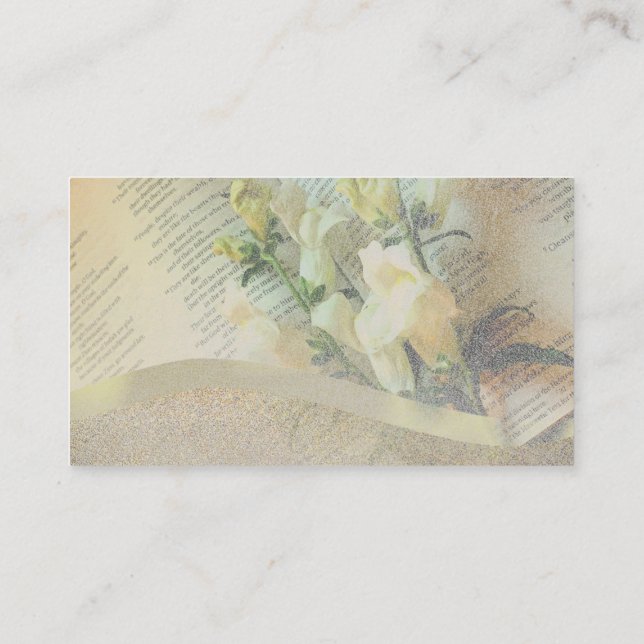 Minister Christian Light God Himlar Affärskort Visitkort (Baksida)