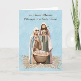 Minister Jul Blesses Tack till Nativitetscen Kort