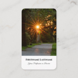 Minister Mortician andlig Healer sunset Glow Visitkort