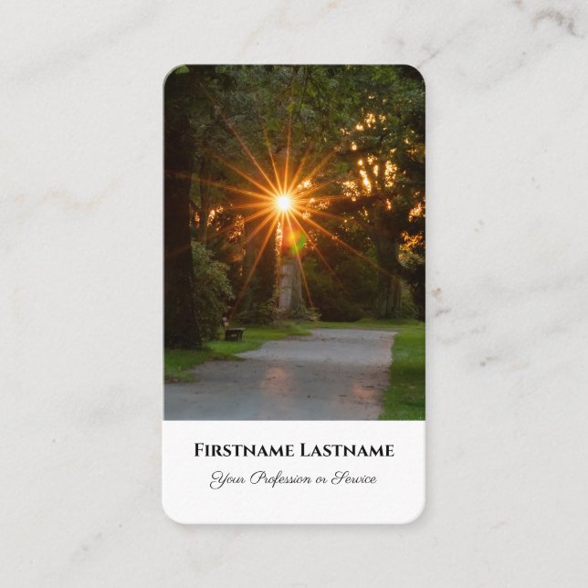 Minister Mortician andlig Healer sunset Glow Visitkort (Framsida)