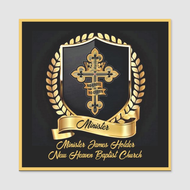 Minister namn bricka namnbricka (Framsida)