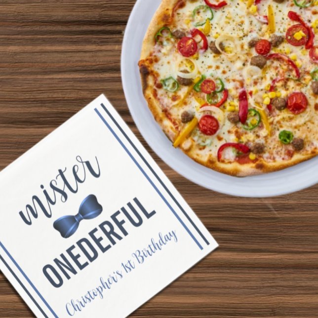 Minister Onederful Bow Tie 1a Birthday Pappersservett (Skapare uppladdad)