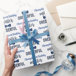 Minister Onederful Bow Tie 1a Birthday Presentpapper