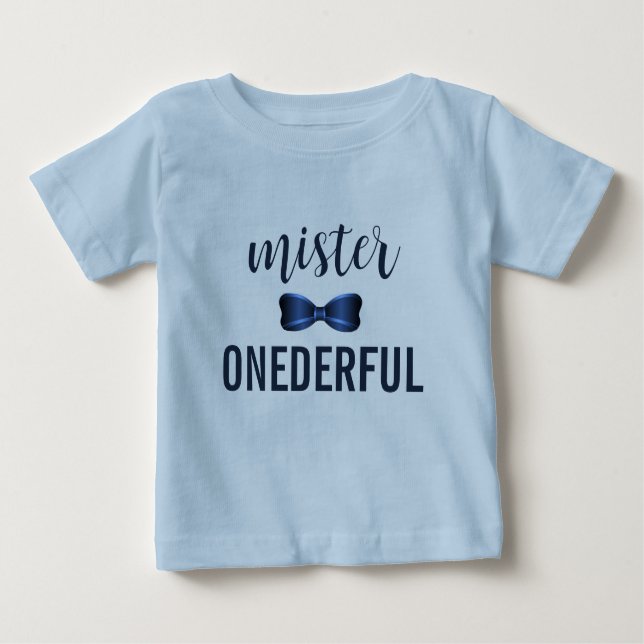 Minister Onederful Bow Tie 1a Birthday T Shirt (Framsida)