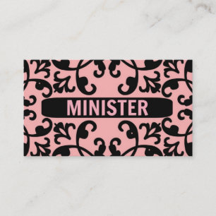 Minister Peach Damask-Affärskortet Visitkort