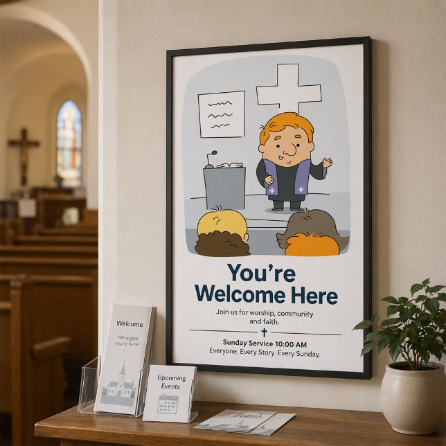 Minister predikar för församlingen poster (Skapare uppladdad)
