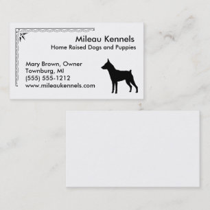 Ministern Pinscher Silhouette Visitkort