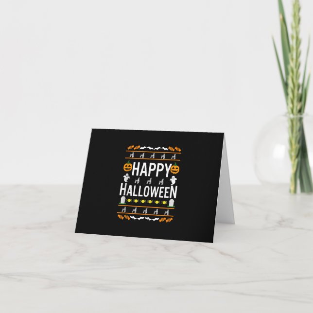 Ministern Schnauzer Halloween Lazy Ugly Costume Anteckningskort (Framsida)