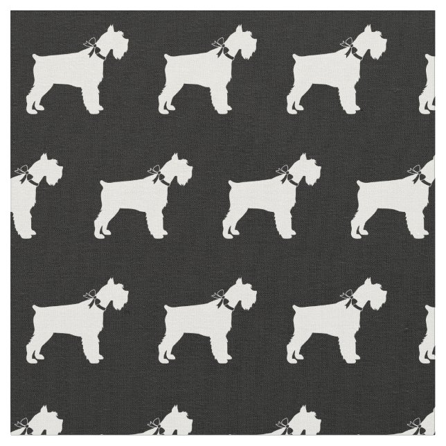 Ministern Schnauzer Hund Silhouette Pet Tyg (Närbild)