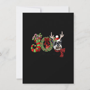 Ministern Schnauzer jul Ljus Santa Julafton Do Inbjudningar