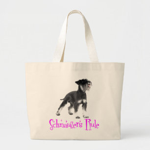 Ministern Schnauzer Puppy Hund Fuchsia Rosa Kärle Jumbo Tygkasse