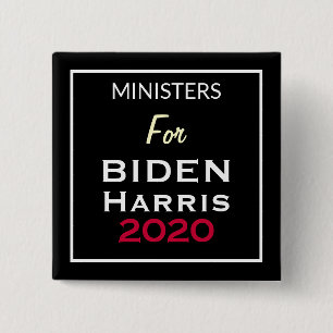 MINISTRAR FÖR BIDEN HARRIS Black Red Square Knapp