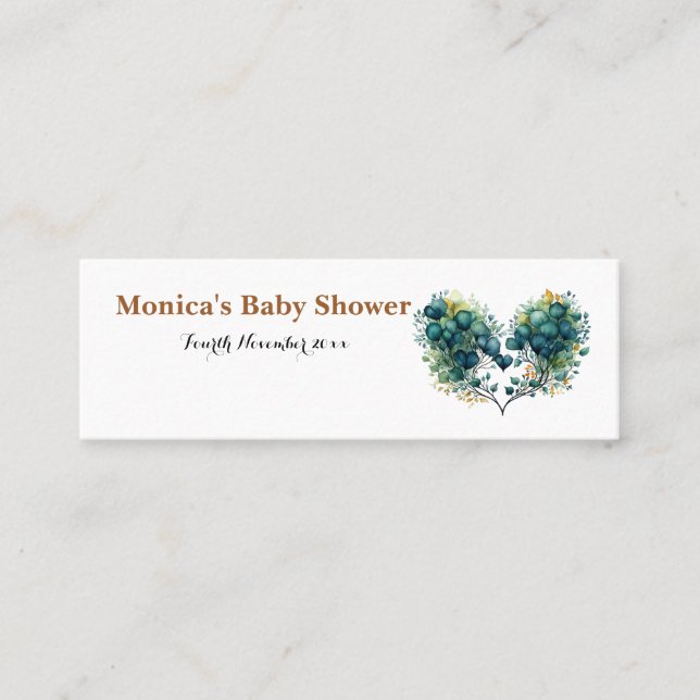 Minitarjeta De Visita Sloth & Blossoms Customizabl Mini Visitkort (Framsida)
