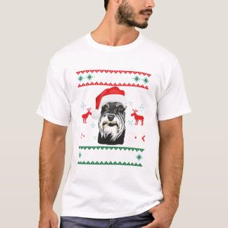 Minitidschnauzer merry woofmas for christmas cl t shirt