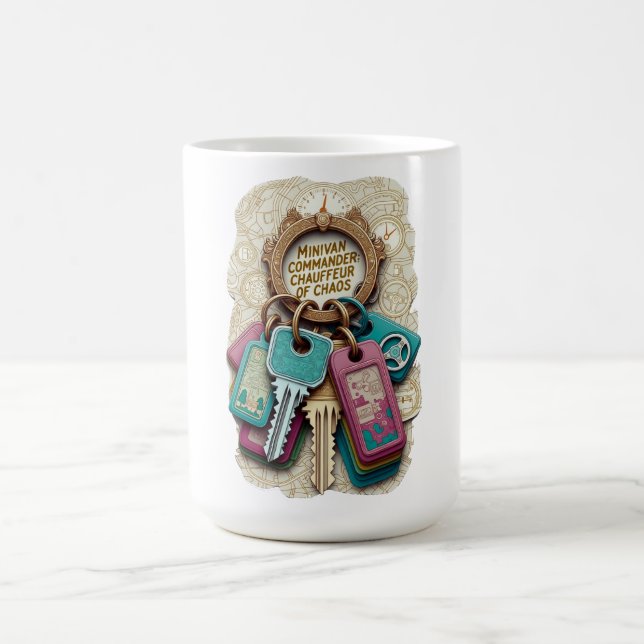 Minivan Commander T Shirt, Chauffeur of Chaos Mug Kaffemugg (Center)