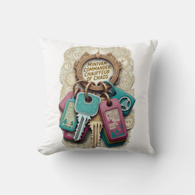 Minivan Commander T Shirt, Chauffeur of Chaos Mug Kudde (Framsida)