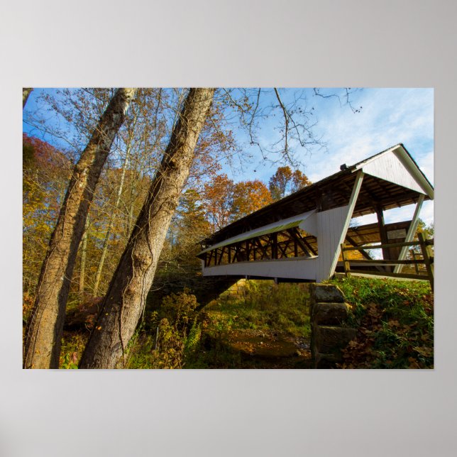 Mink Hollow Covered Bridge, Fairfield county, Ohio Poster (Framsidan)