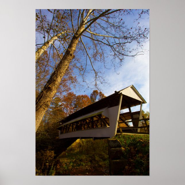 Mink Hollow Covered Bridge, Fairfield county, Ohio Poster (Framsidan)