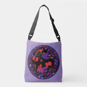 Minktoton 2014: Unicorn röda/svart CrossBody - Axelväska