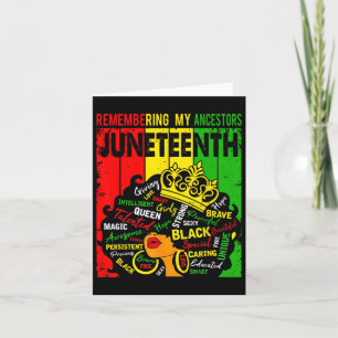 Minna Svarta Förfäder Juneteenth  Kort