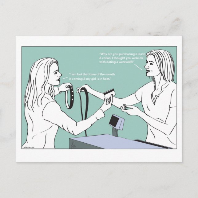 Minnande av vykort för varulv (Framsida)