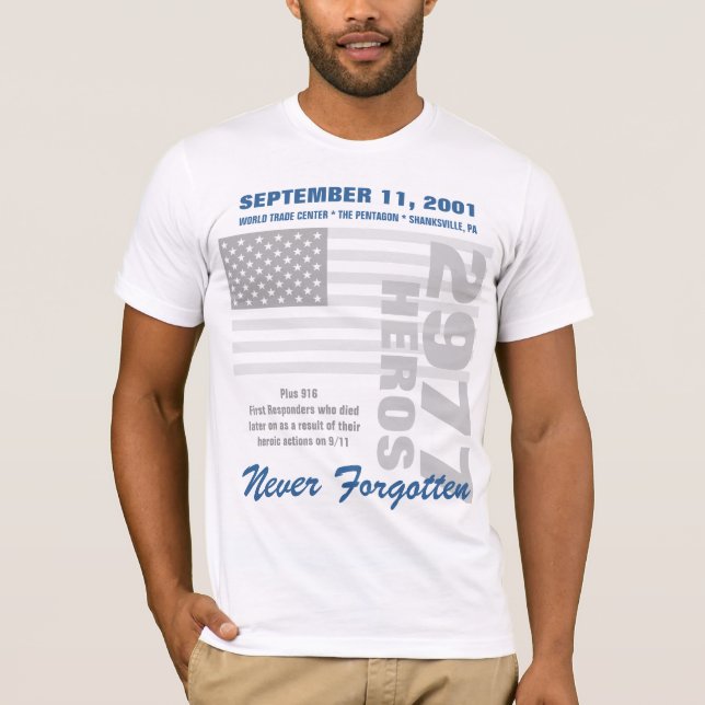 Minnas 9/11 - Dubbla sid T-shirt (Framsida)