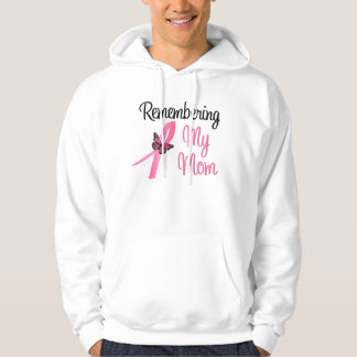 Minnas min mamma - bröstcancermedvetenhet tröja med luva