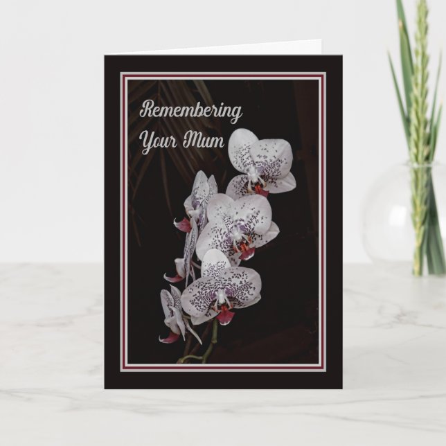Minnas morsa på dödårsdag med Orchids Kort (Framsida)