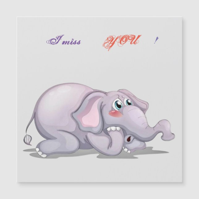 Minnat tackkort: "Jag saknar dig" kommer att (Framsida)