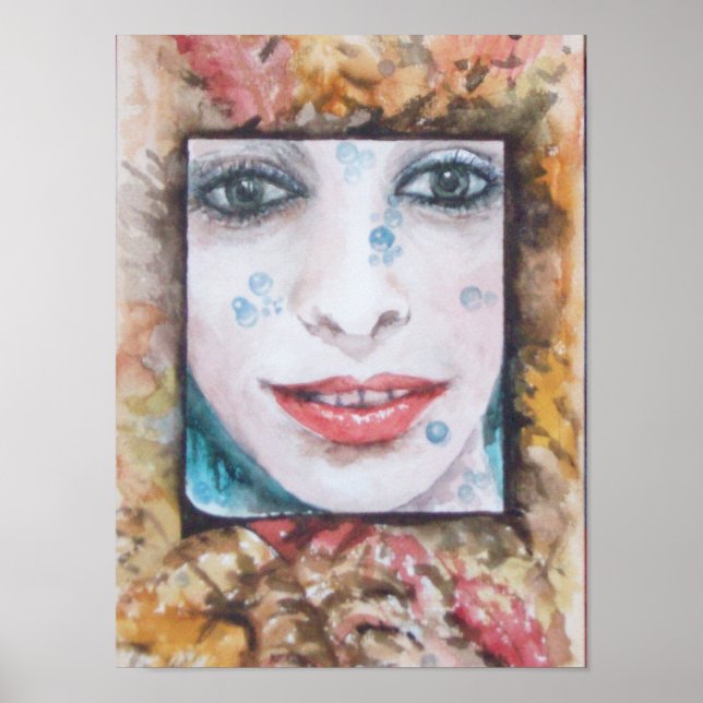 MINNE AV ÖSTUMMER/ LÖV OCH DROPPAR AV VATTEN POSTER (Framsidan)