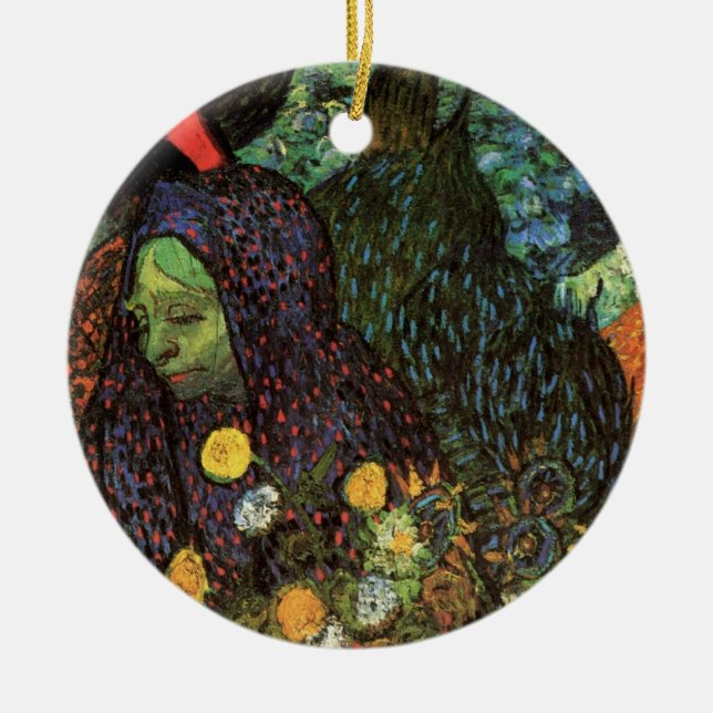 Minne av trädgården i Etten av Vincent van Gogh Julgransprydnad Keramik (Framsidan)