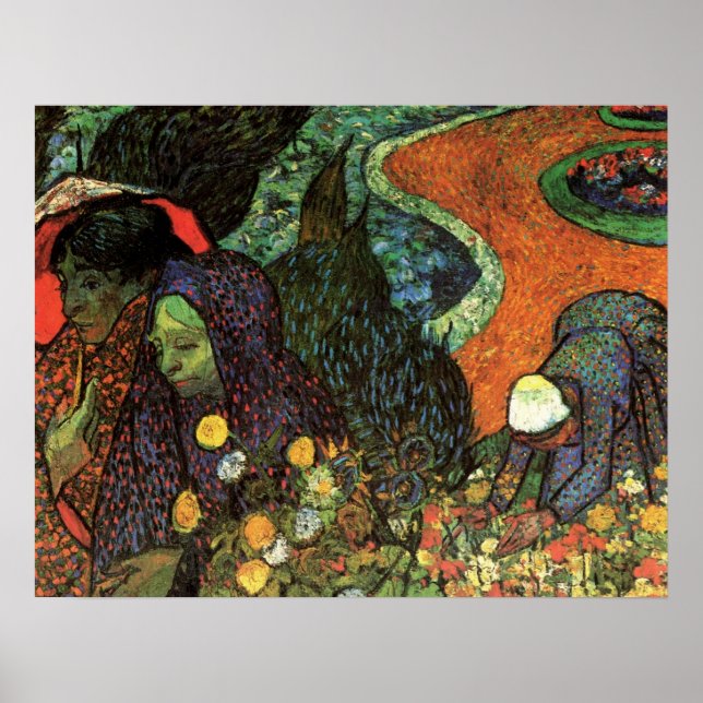 Minne av trädgården i Etten av Vincent van Gogh Poster (Framsidan)