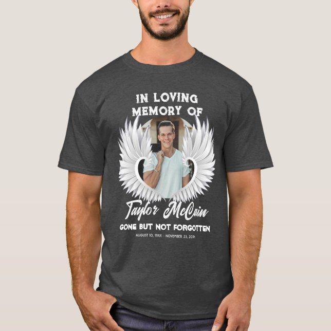 Minne för dem: Anpassningsbar Photo Memorial T Shirt (Framsida)