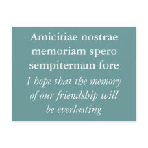 Minne för vänskap - Cicero-citat