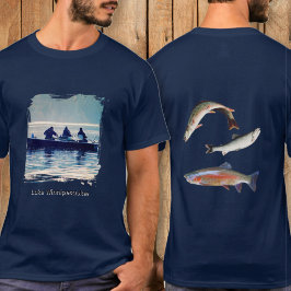 Minne från fiske - anpassad platshand foto t shirt