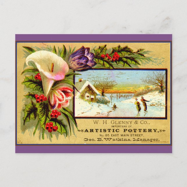 Minne från säsongen: skridskoåkning vykort (Framsida)